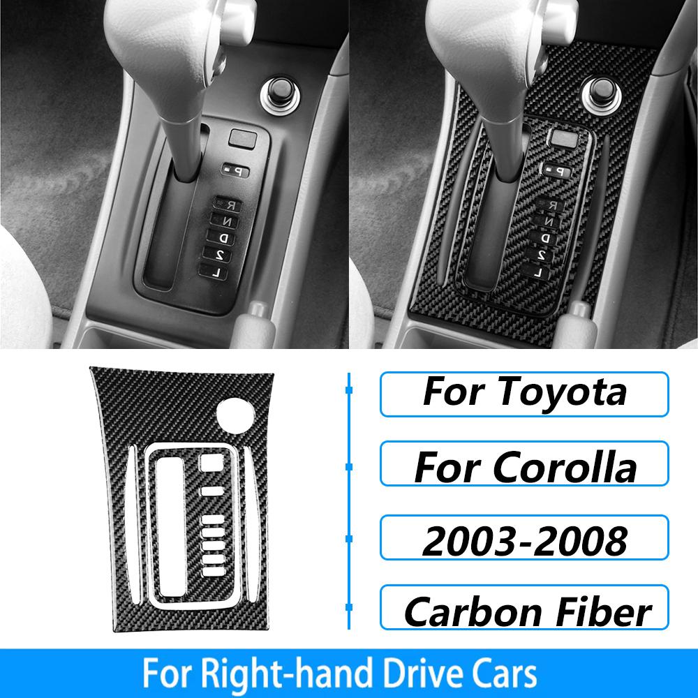 For Toyota Corolla 2003-2008 Carbon Fiber Central Control Gear Shift Air Vent AC CD Window Lift Trim Set Car Accessories Sticker