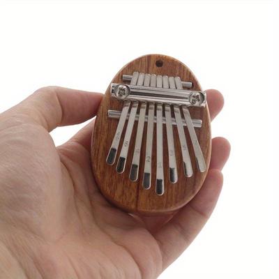 Safe And Environmentally Friendly Solid Wood 8-Tone Mini Thumb Piano, With Crisp Sound And Portable Wooden Finger Piano