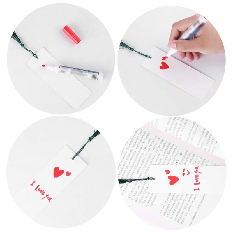 Crafts for Project Blank Bookmarks Thick Paper Bookmarks Colorful Tassels Crafts