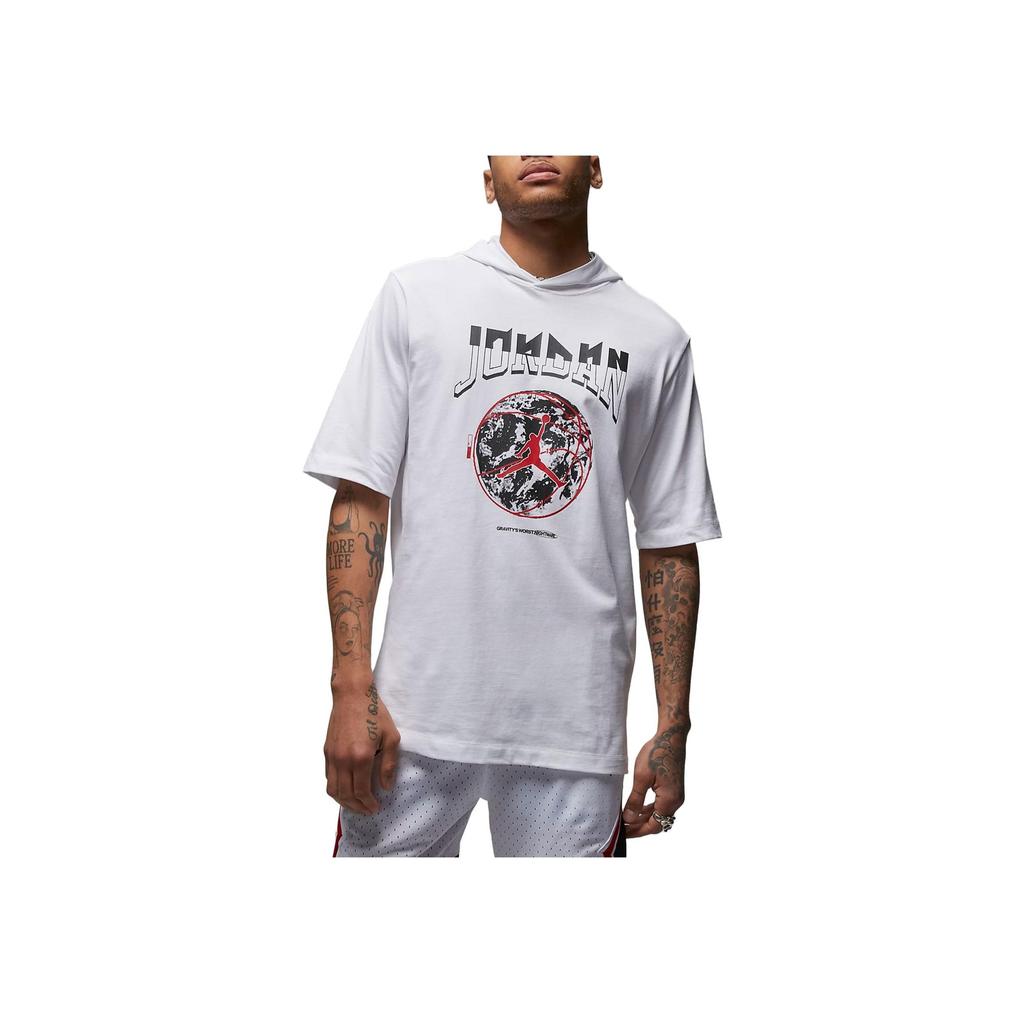 Jordan Quick-Dry Hooded Logo T-Shirt Men Tops White FB7428-100