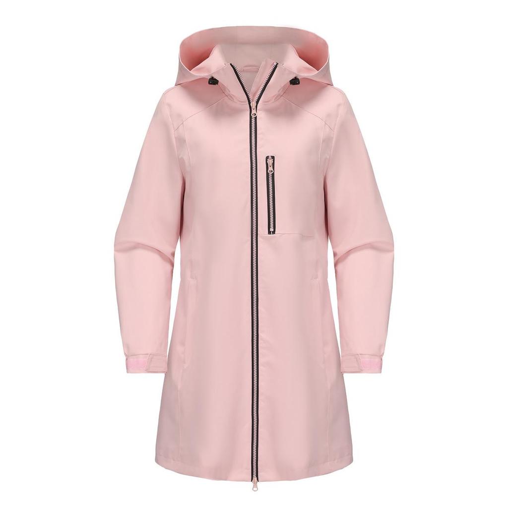 Women's Water-Repellent Windbreaker: Hooded, Long Sleeve, Loose Fit, Perfect for Spring & Autumn Outdoor Sports.