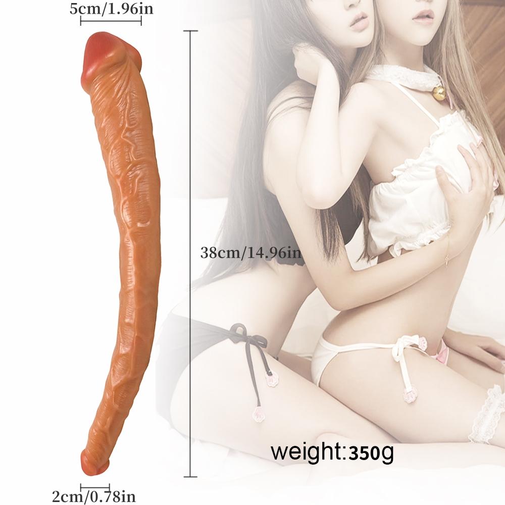 Podwójna Głowa Dildo Realistyczny Dłuższy Penis Analny Stymulator Pochwy Zabawki Seksualne