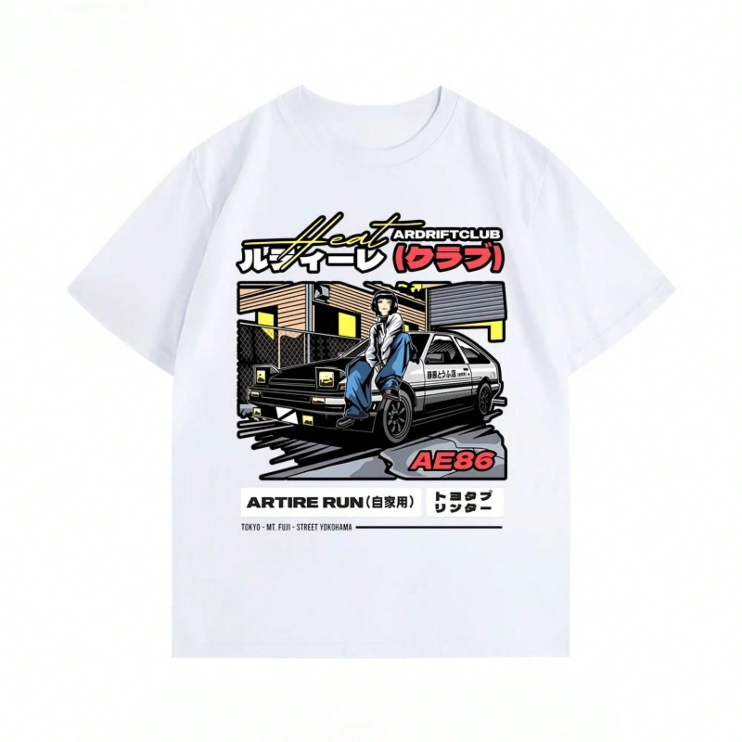 JDM Японский Модифицированный Автомобиль AE86 INS Графическая Футболка Мужская Одежда Впитывающая Пот Дышащая Мужская И Женская Мотоциклетная Рубашка S разноцветный