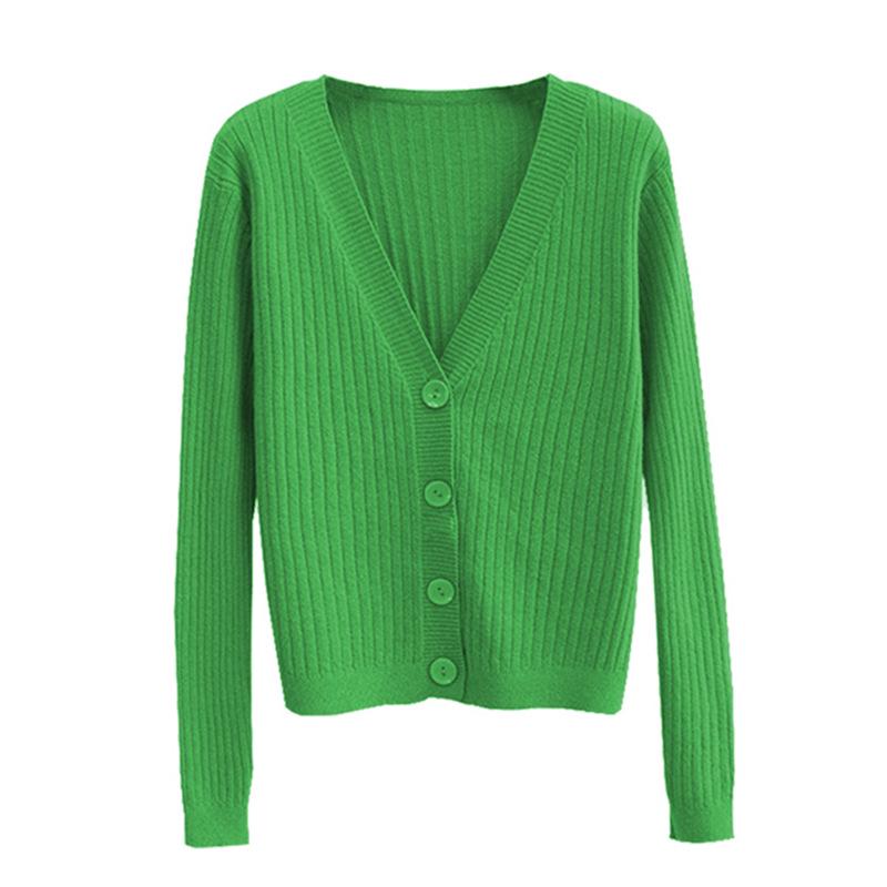 2025 New Style Petite V-Neck Airy Knit Cardigan for Early Autumn