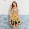 UNIFREE Retro Floral Lace Camisole with Scarf