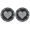 Colorful Heart Rhinestone Non-slip Car Cup Holder Mat - Decorative Interior Coaster