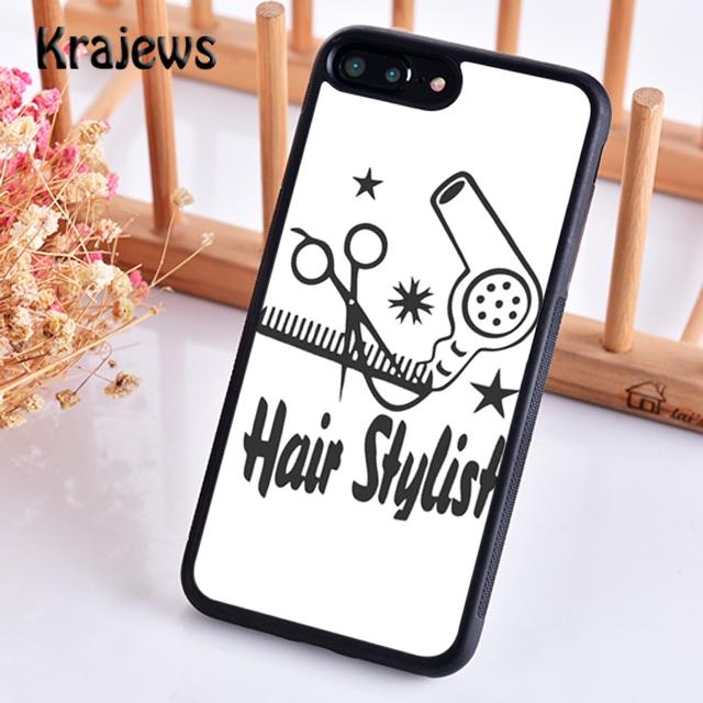 Krajews Hair Stylist Scissors Phone Case Cover For iPhone 17 Air 16 15 14 Plus 11 12 13 Pro Max Coque Shell Fundas