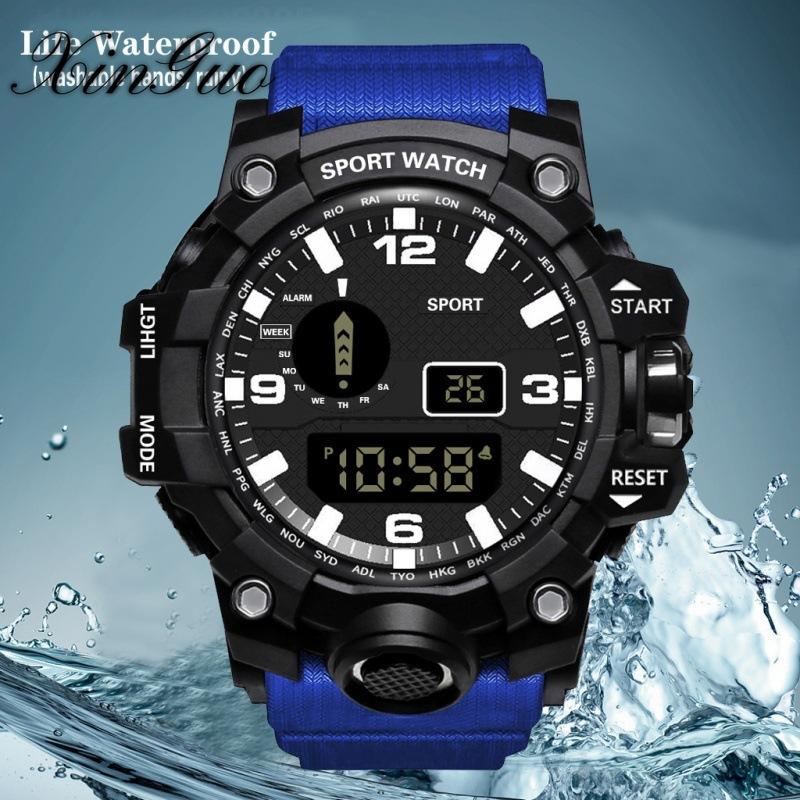 Large Dial Waterproof Sports Electronic Watch Casual Junior High School and High School Male Student Electronic Watch