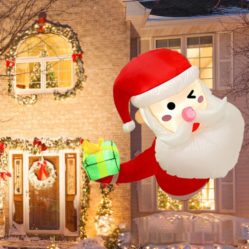 LED Lichter Weihnachten Aufblasbare Puppen 3,5/6FT Aufblasbarer Weihnachtsmann Aufblasbares Modell Spielzeug Garten Rasen