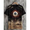 Fashion Men's Retro Evil Devil Eye Art 3D Print Casual T-Shirt Men/Women Short Sleeve O-Neck Top Oversized Tee Kid Clothing