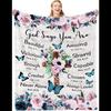 Christian Inspirational Throw Blanket Perfect Birthday or Holiday Gift for Her Spiritual Religious Blanket Couch  Sofa Throw X I