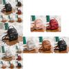 Stylish Girls' Pu Leather Travel Backpack Handbag With Adjustable Shoulder Straps