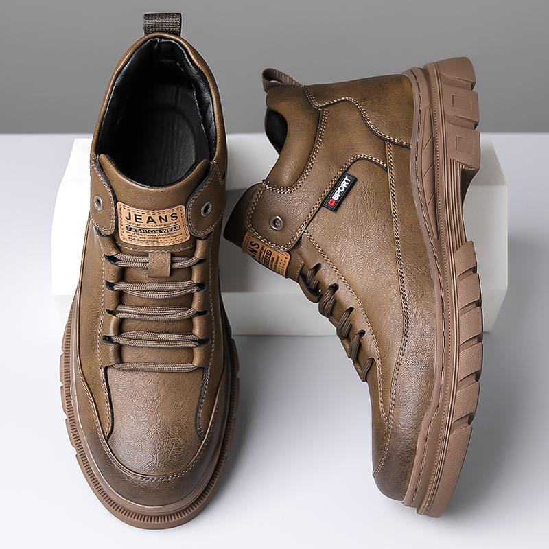 

Модная кожаная обувь для мужчин, повседневная обувь из натуральной кожи, модная деловая обувь Оксфорды, дизайнерская рабочая обувь высокого качества 44 коричневый