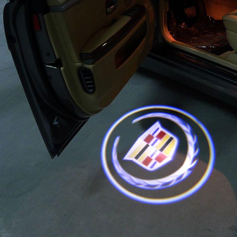 LED Lamp Shadow Projector for Cadillac Car LED Car Logo Lamp Door Shadow Light SRX XT4 XT5 XT6 ATS XTS CTS CT6 Car Accessories