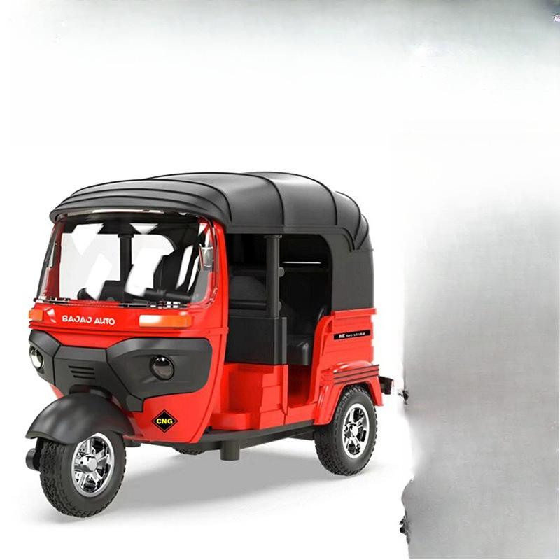 1:14 Alloy Tricycle Pullback Car with Light Music Model Toy Vintage Car Model Hot Sale