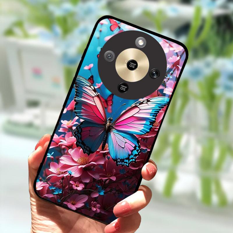 For Honor X9d HonorX9d Case MTN-NX1 Luxury Painted Cover Tempered Glass Phone Casing For Honor X 9 D Fundas Coque Camera Protect