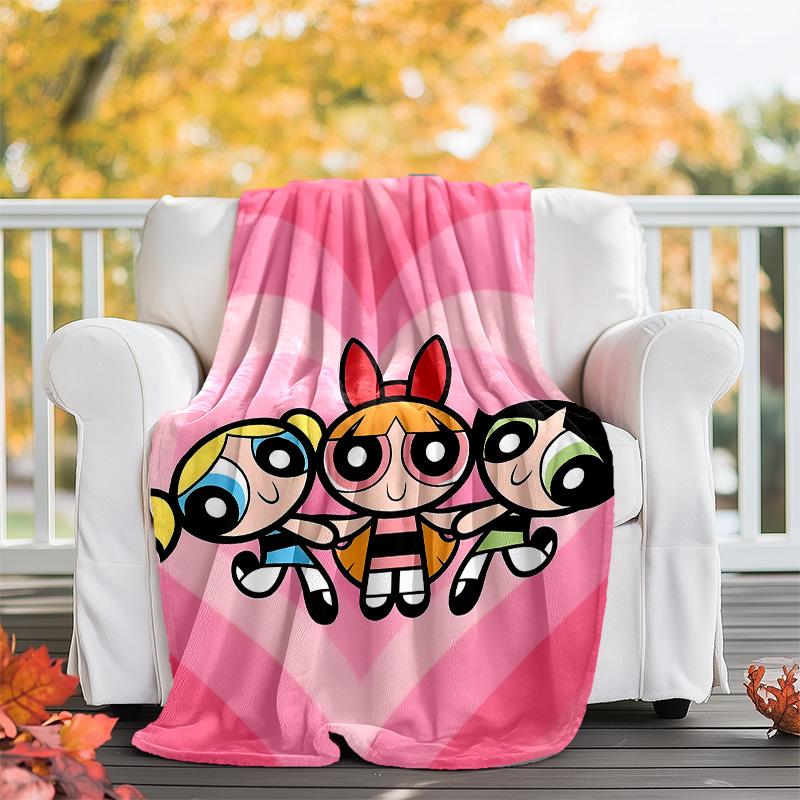 The Powerpuff Girls2 printed throw blanket—lightweight,soft,warm;versatile blanket for all seasons—perfect as &air-conditioning throw,nap blanket