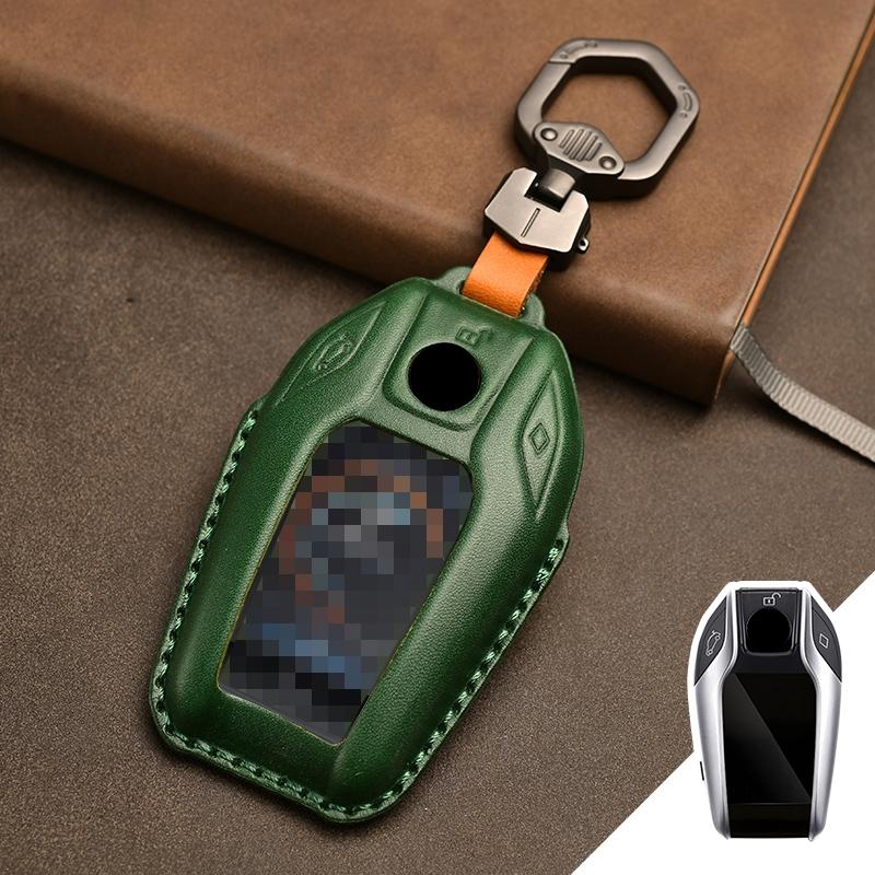 

Подходит для BMW LCD Key Holder New 5 Series 535/7 Series 730li/740/X3/X5/X7 Кожаная автомобильная сумка зелёный