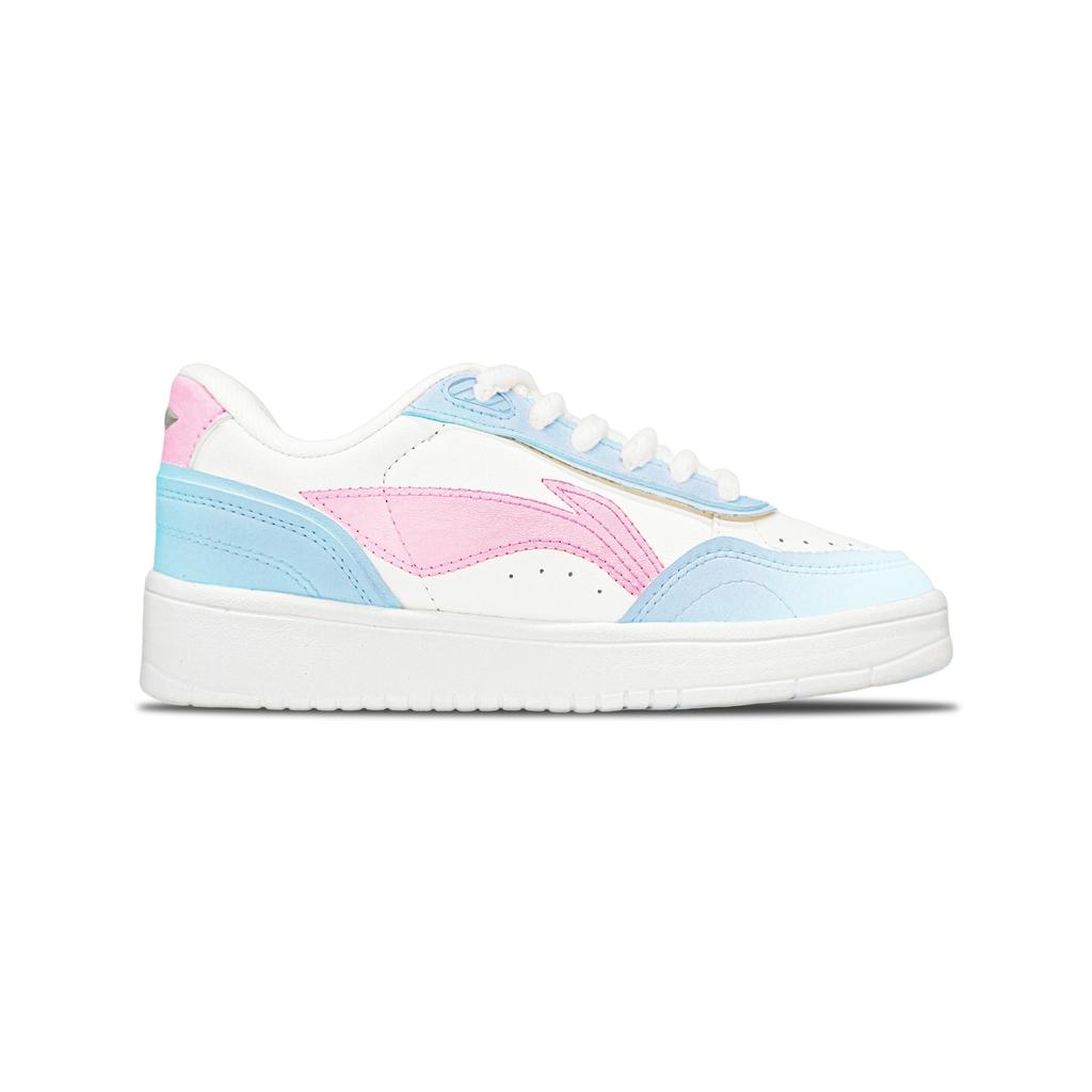 Li Ning Sourdough Slip Resistant Abrasion Resistant Low top Skateboard Shoes Women's Pink Blue AGCU112-6(Team1034-)