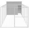 VidaXL Niche pour chien avec cour gris clair 214x661x181 cm, cage pour chien, abri pour chien, maison pour animaux, cages 3189127