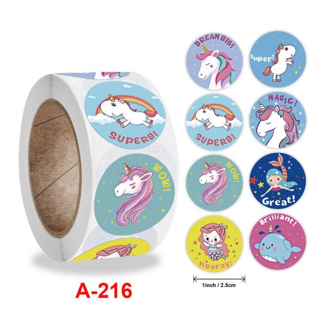 Stickers 500 Pcs/roll Teacher Rewards And Encourages Children Toys Cute Animal Stickers Sealing Stickers