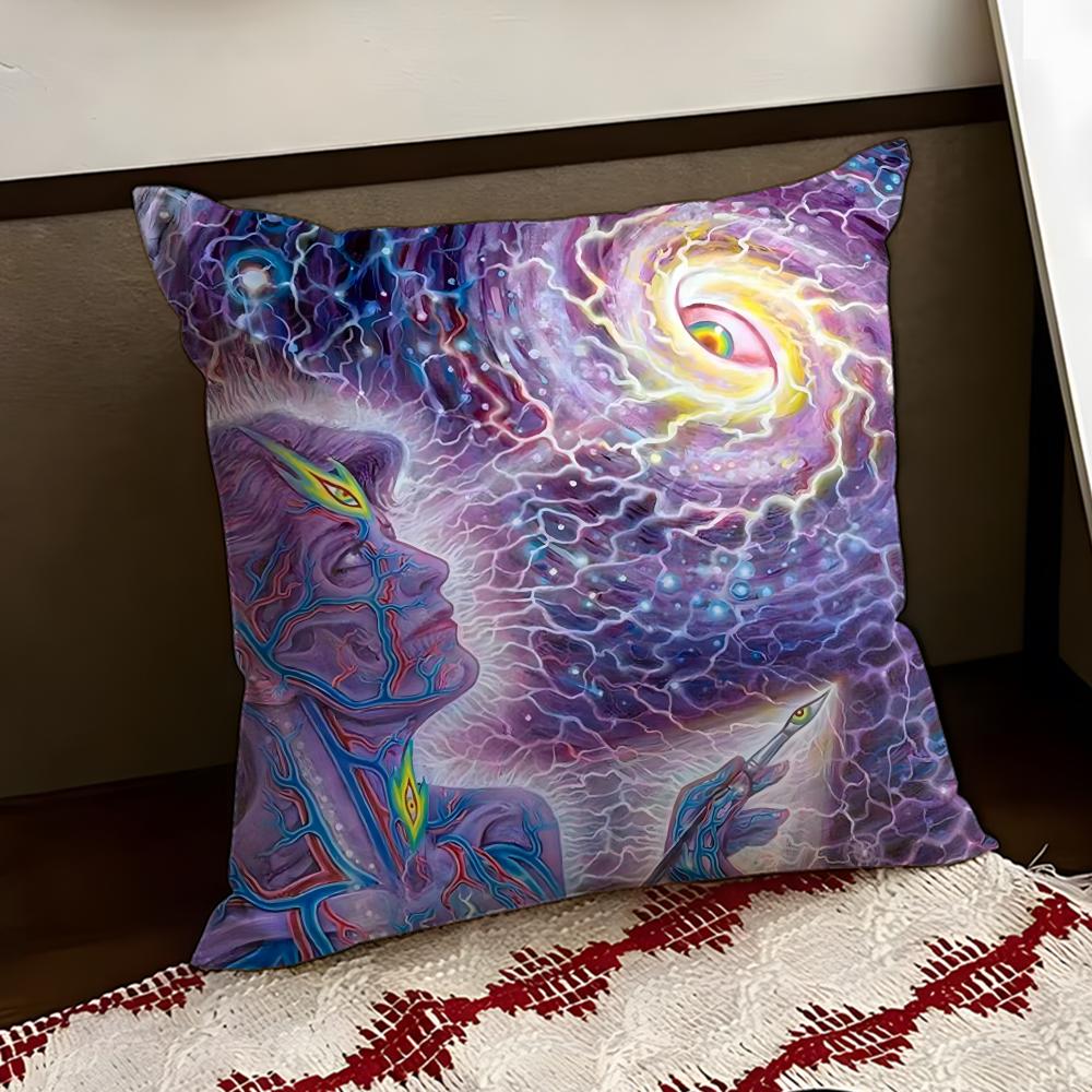 AAlex GreyS Art Cushion Cover Reversible Soft Durable Pillow Cover Home Car MultiScene Use for Daily Comfort