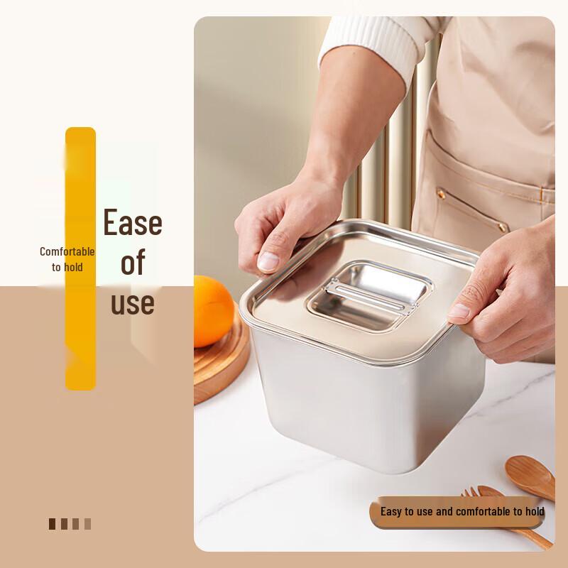 DRN Stainless Steel Square Condiment Container