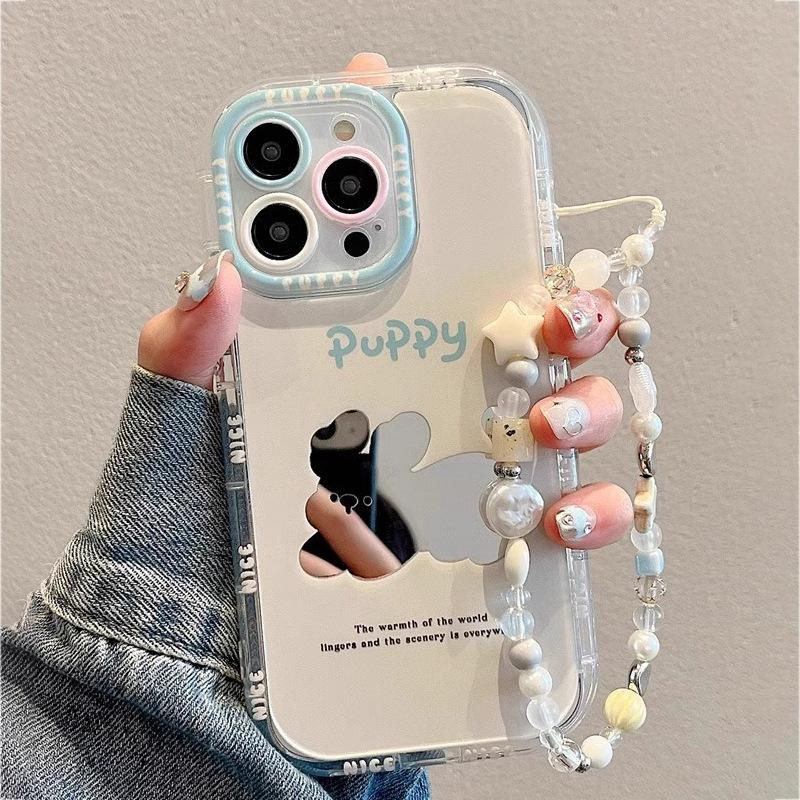 Cartoon Rabbit for Apple 17 Mobile Phone Case for IPhone15plus Mirror 13 Promax All-inclusive 14 Anti-fall 16