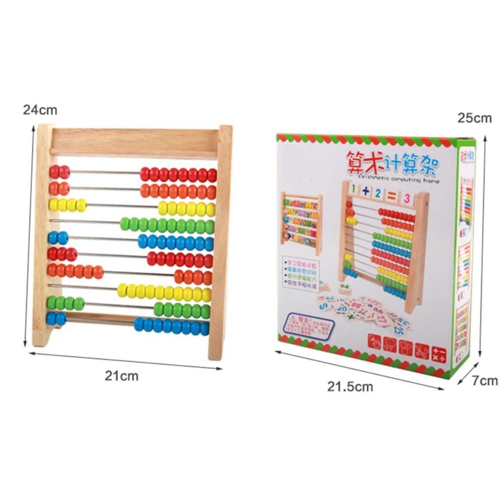 Wooden Abacus Educational Math Toy Children Rainbow Counting Beads Numbers Arithmetic Calculation Puzzle Montessori Learning Toy