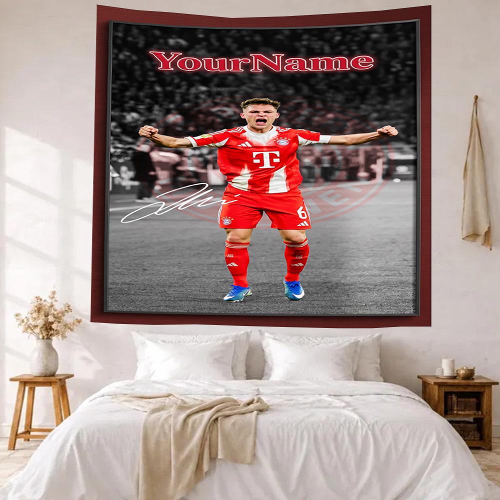 Bayern Munich Custom Your Name Wall Decor Tapestry Art For Pet Memorial Birthdaywedding Party Backdrop Family Gift
