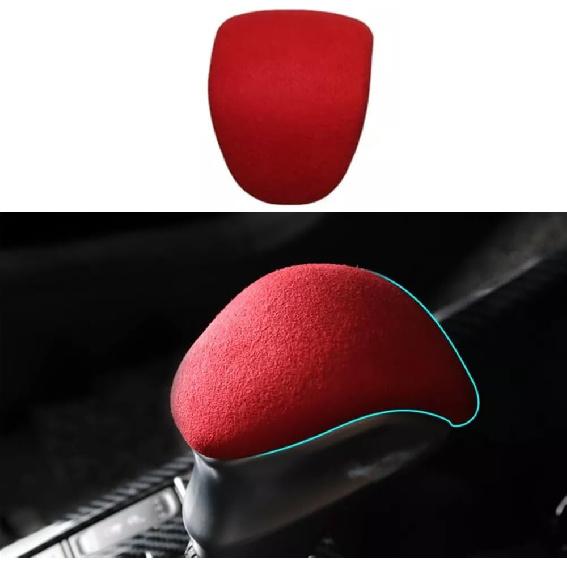 Carbon Fiber Style ABS Car Gear Shift Knob Cover Trim - Shifter Lever Handle Protective Sticker - Compatible with Kia Telluride 2020-2025, Sorento
