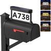 Solar Backlit Address Sign for Mailbox - Double-Sided Illuminated House Number Plaque, IP65 Waterproof, 3-Color In 1, Easy To Install Mailbox Topper