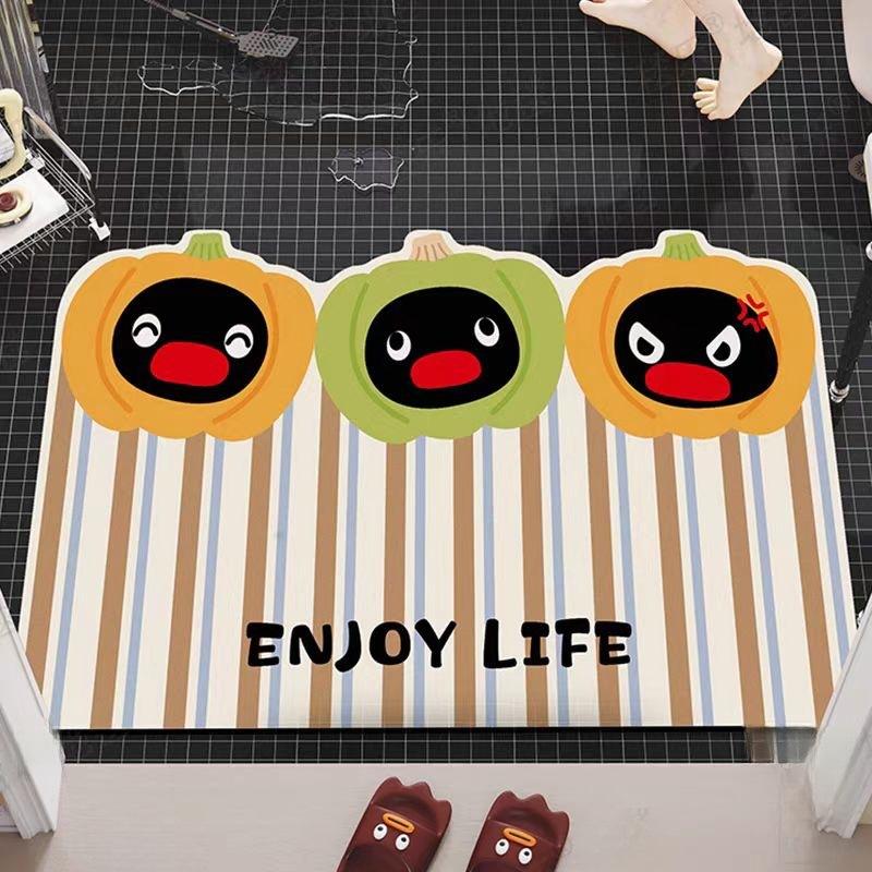 

Cartoon Diatom Mud Floor Mat Bathroom Absorbent Floor Mat Bathroom Floor Mat Entrance Door Mat 50 * 80Cm
