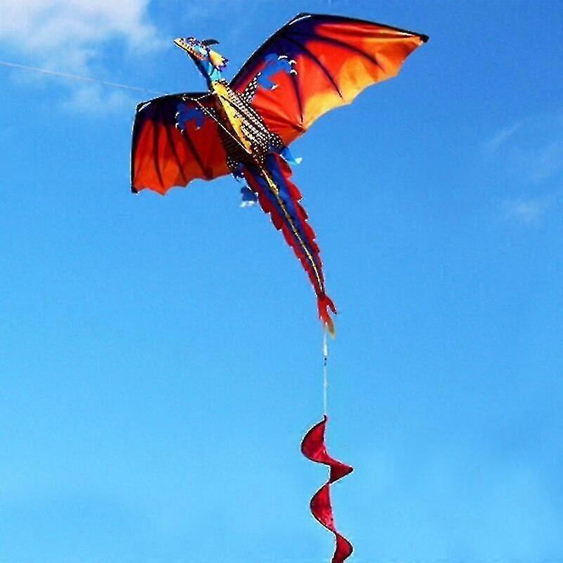 3D Dragon Kite for Adults with 100 Meter Line and Long Tail Designed for Outdoor Flying Activities and Fun