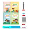 Children's All-English Recessed Groove Copybook: Letters, Numbers, Drawing for Ages 3-5 - Pen Control & Early Education