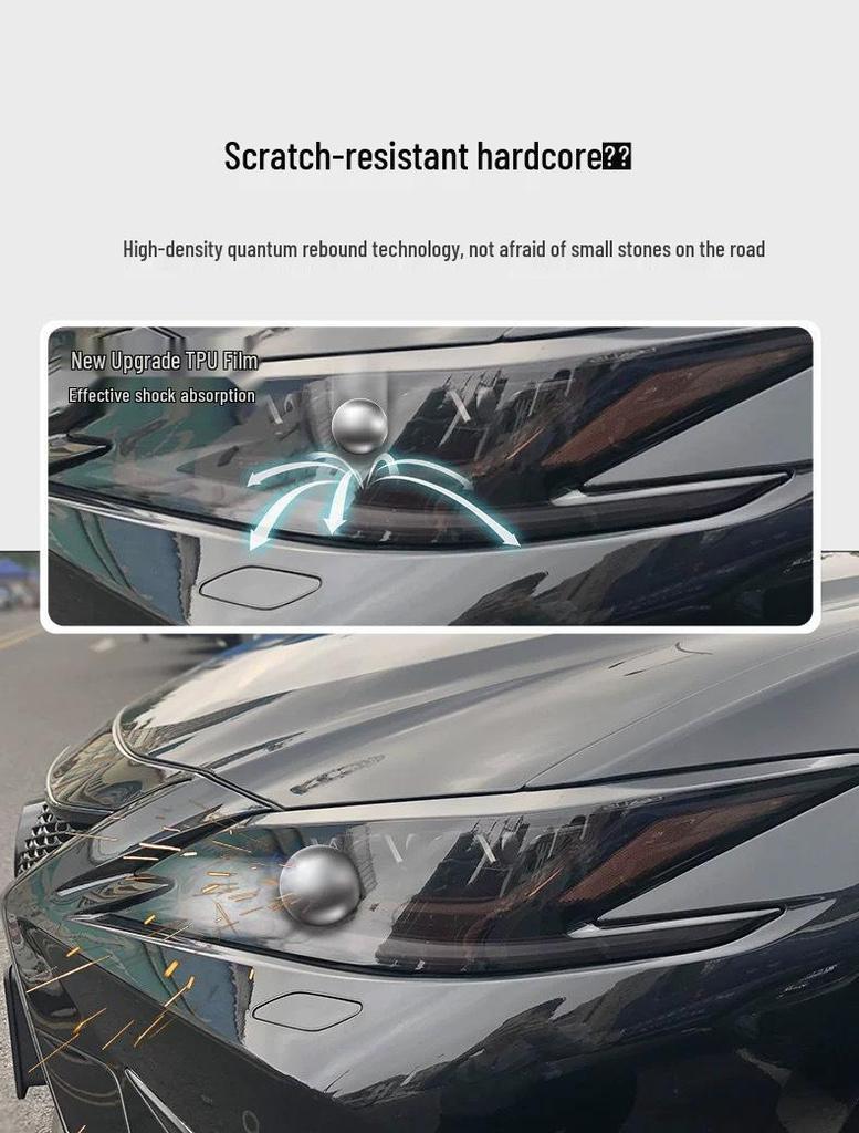 Transparent Smoked Protective Headlight Film for Lexus CT200, ES, RX, UX, IS, NX, LX