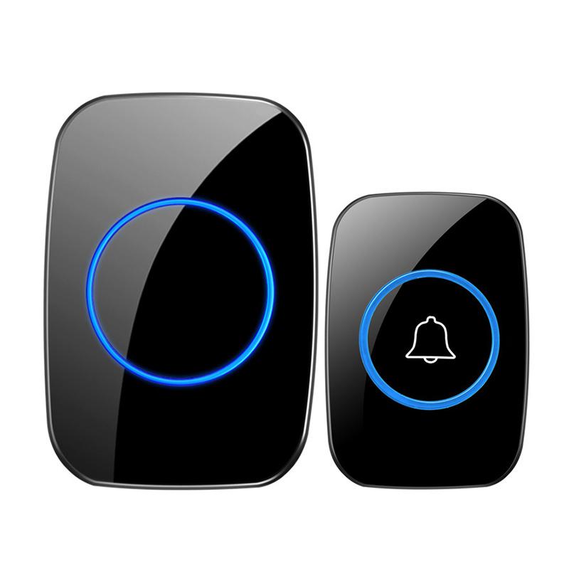 

New Home Welcome Doorbell Intelligent Wireless Doorbell Waterproof 150M Remote Battery-operated Smart Door Bell Chime EU Plug