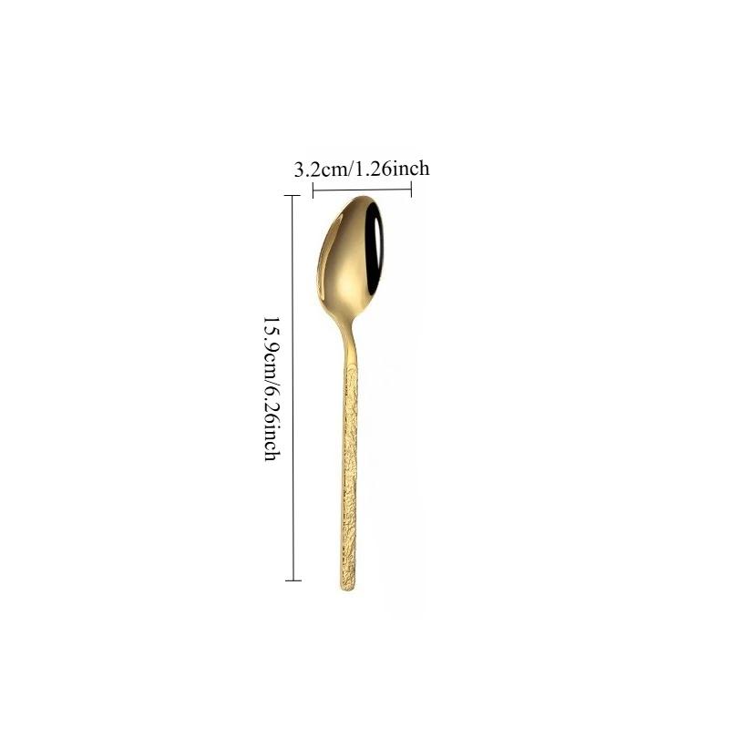 Hammered Golden Cutlery Set ,Stainless Steel Tableware Dinnerware Includes Forks Spoons Knives,Mirror Polished,Dishwasher Safe