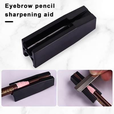 Line Eyebrow Pencil Sharpener Aid for Beginner Auxiliary Device for Eyebrow Pencil Sharpener Makeup Pencil Tool 2-in-1 Micro Eyebrow Pencil Sharpener