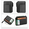 Mini Credit Card Wallet Id Card Holder Men's Small Wallet Thin Sleeve Zipper Short Coin Wallet