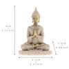 Seated Ganesh Buddha Ornament Hand Carved Sandstone Seated Ganesh Buddha Deity Hindu Thai Statue Sculpture Zen Meditation Buddha