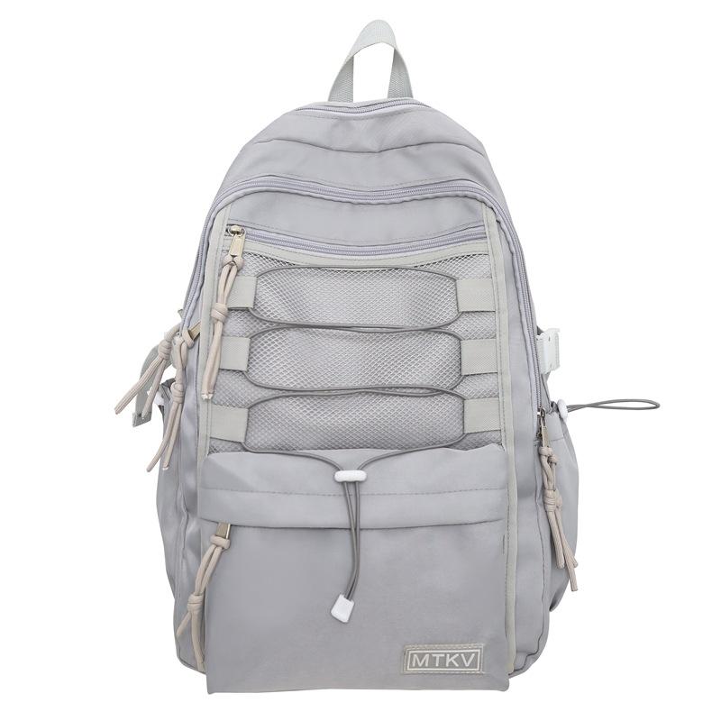

New backpack women s college birthday simple backpack men s trendy brand ins niche drawstring junior high and high school student schoolbag серый