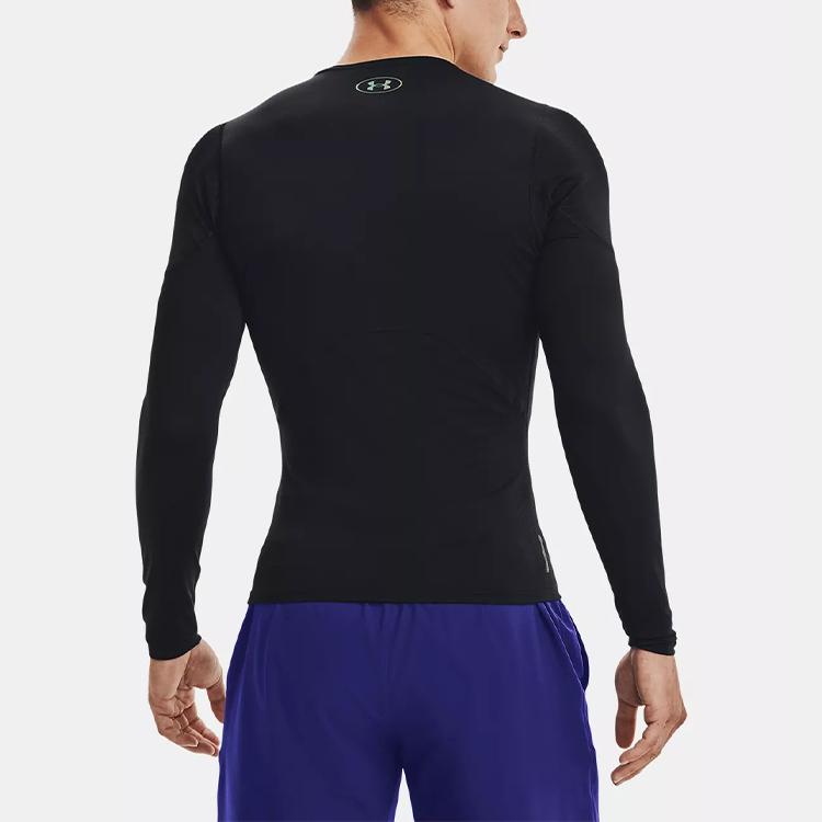 Under Armour Powerful Stretch Training Long Sleeve Compression Shirt Men tops Black 1358233-001