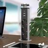 Melery Type-C Pop Up Sockets Germany Power Strip Desktop Hidden EU Plug 3 Outlets Switch Phones Kitchen Office Extension Cord