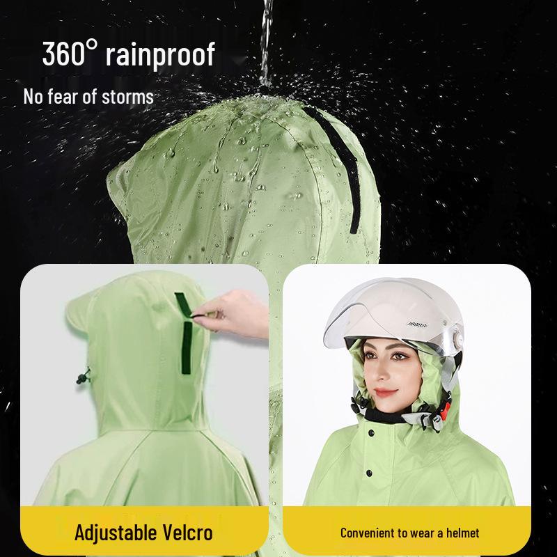 Thickened Electric Scooter Raincoat: Unisex, Full-Body Poncho for Heavy Rain, Cycling, Hiking, and Electric Bike Use
