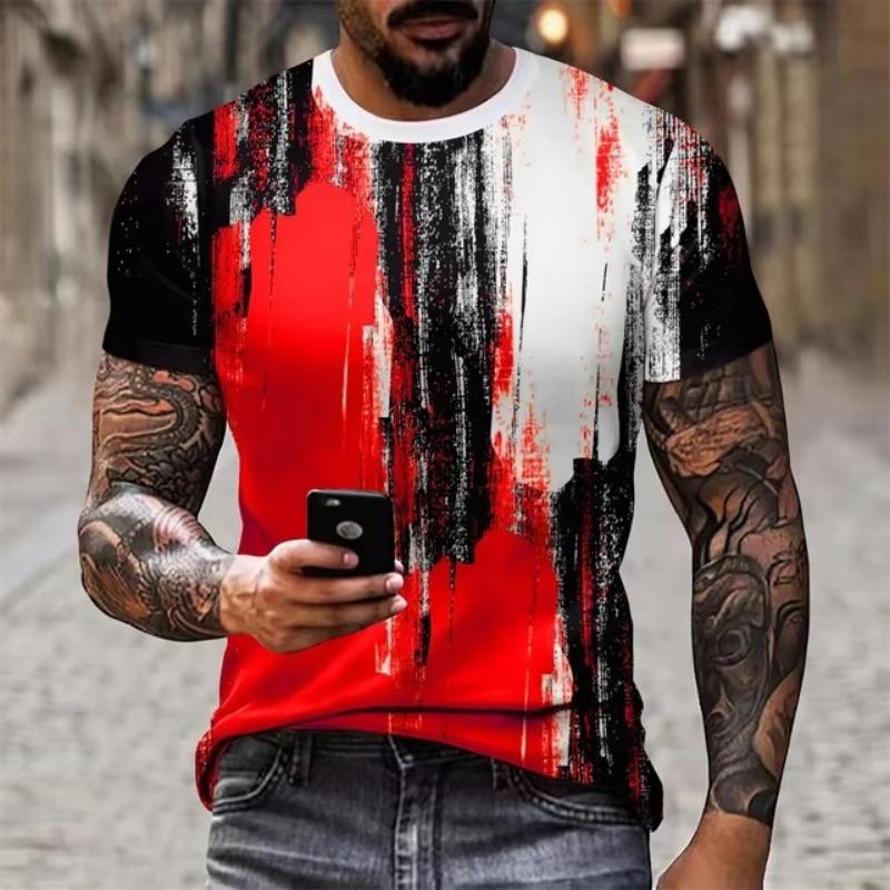 Men's T-Shirt Quick Drying Tops Summer Fashion Street Short Sleeve Tee Shirts 3D Graphic Print Tees Oversized Male Clothing