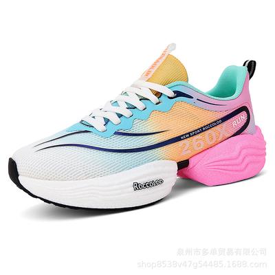 Friction, Sound, Real Explosion, Soft Sole Rebound Casual Sports Shoes, Couple's Racing Training Shoes, Comfortable and Wear-resistant Running Shoes
