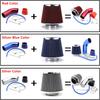 Universal 76mm 3'' High Flow Air Filter Intake Pipe Filter Car Modification Mushroom Head High Cold Air-Filter Aluminum Pipe Kit