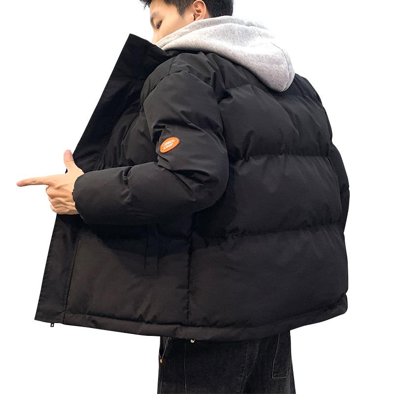 Men's Loose Casual Cotton Jacket Long Hip-Length Warm Winter Daily Coat