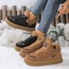 Women's New Winter Round-Toe Thick Soled Casual Warm Fluffy Shoes for Comfortable Anti-Slip Flat Low-Top Casual Boots